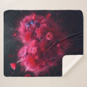 Lebhafter rosa Herzschlag Sherpadecke (Vorderseite (Horizontal))