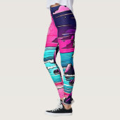 Lebhafter rosa Mondstrand Leggings (Links)