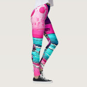 Lebhafter rosa Mondstrand Leggings (Rechts)