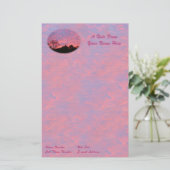 Lebhafter rosa Sonnenaufgang Briefpapier (Stehend Vorderseite)