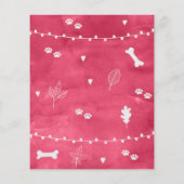 Lebhafter, rosafarbener Flyer mit Niedlichem Hund (Hinten)