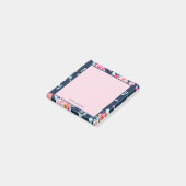 Lebhafter rosafarbener Individuelle Name Post-it Klebezettel (angewinkelt)