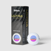 Lebhafter rosafarbener Orangenblauer Individuelle Golfball (Verpackungen)