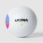 Lebhafter rosafarbener Orangenblauer Individuelle Golfball (Logo)