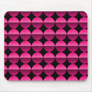Lebhafter, rosafarbener Retro-Flair Mousepad