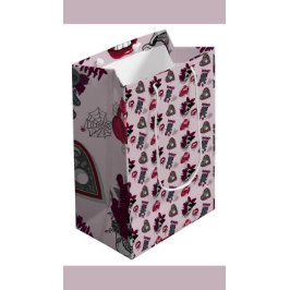 Lebhafter rosafarbener Tag des grafischen Valentin Mittlere Geschenktüte