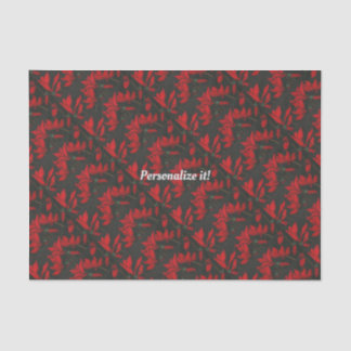 Lebhafter roter Cyclamen auf schwarzem Hintergrund Seidenpapier