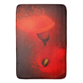 Lebhafter Roter Scatter-Effekt der Calla Lily Badematte (Vorderseite Vertikal)