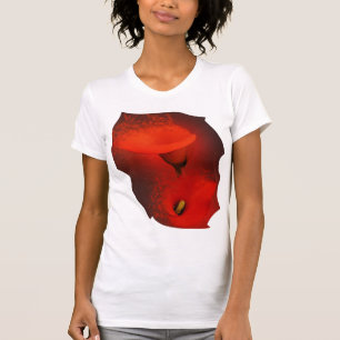 Lebhafter Roter Scatter-Effekt der Calla Lily T-Shirt