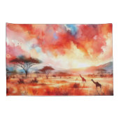 Lebhafter Safari Sunset Kissenbezug (Rückseite-Rechts)