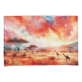Lebhafter Safari Sunset Kissenbezug (Vorderseite-Rechts)