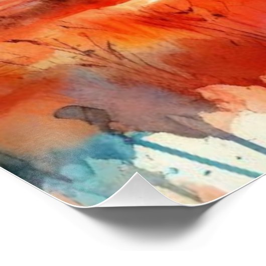 Lebhafter Safari Sunset Poster (Ecke)