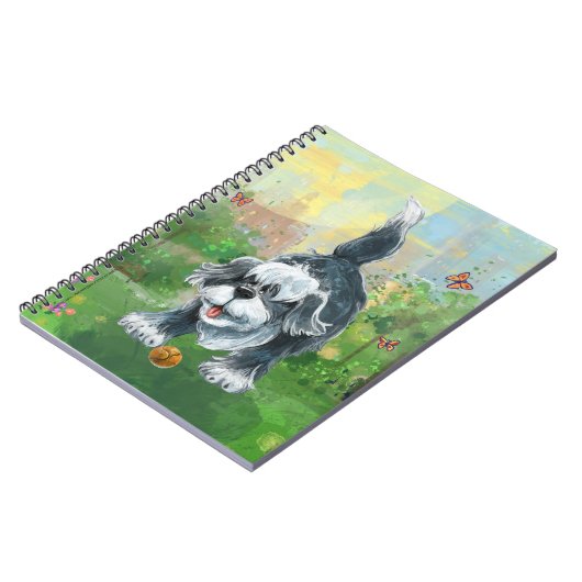 Lebhafter Schafhund Notizblock (Linke Seite)