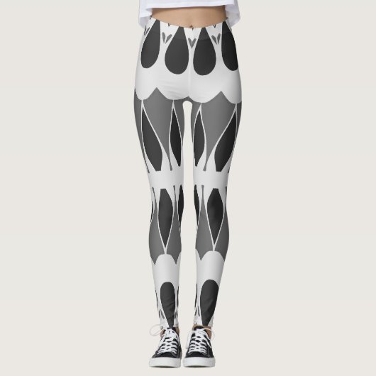 Lebhafter Schwarz-weißer Klassiker "Ratti_Creative Leggings (Vorderseite)