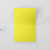 Lebhafter, solider gelber Hintergrund Dankeskarte (Innenseite)
