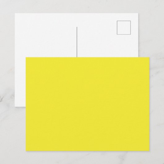Lebhafter, solider gelber Hintergrund Feiertagspostkarte (Vorne/Hinten)
