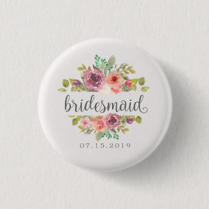 Lebhafter Sommer   Bridesmaid Button