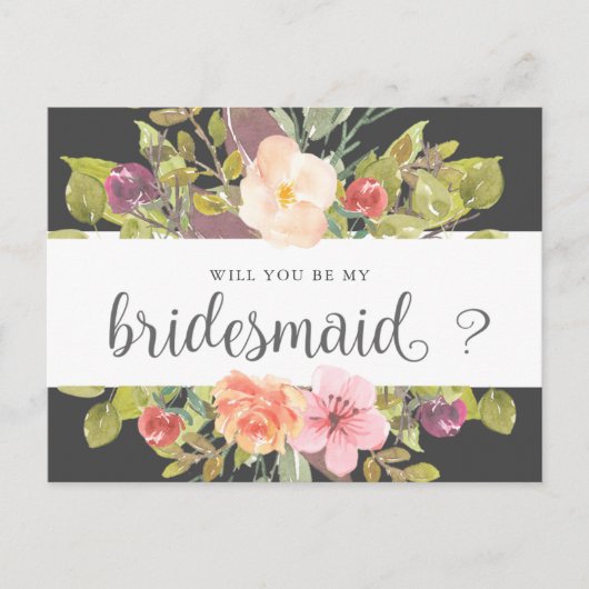 Lebhafter Sommer | Einladung von Bridesmaid Postka Postkarte (Vorderseite)