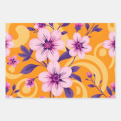 Lebhafter Sommer Florals-Dopamin-Stil Geschenkpapier Set (Vorderseite)