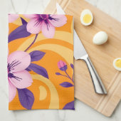 Lebhafter Sommer Florals-Dopamin-Stil Geschirrtuch (Viertel Falte)