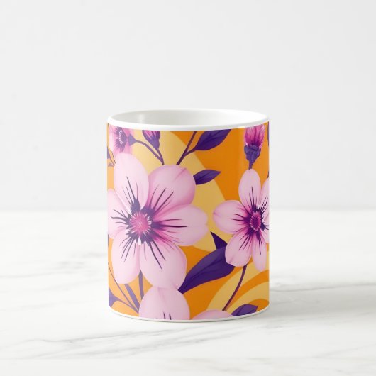 Lebhafter Sommer Florals-Dopamin-Stil Kaffeetasse (Mittel)