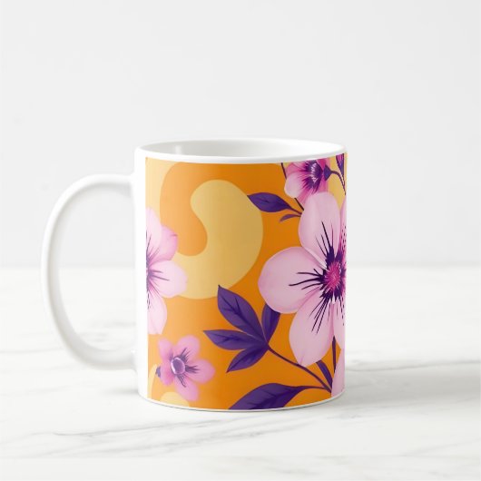 Lebhafter Sommer Florals-Dopamin-Stil Kaffeetasse (Links)