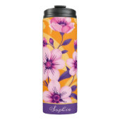 Lebhafter Sommer Florals-Dopamin-Stil Thermosbecher (Vorderseite)