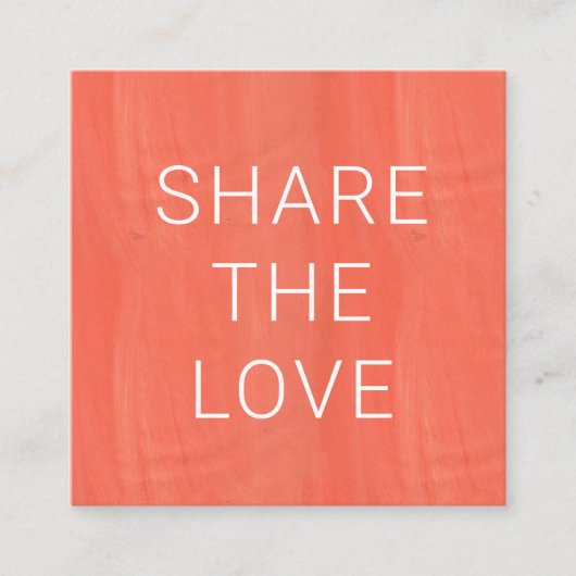 Lebhafter Sommer | Loyalitätskarte Quadratische Visitenkarte (Vorderseite)