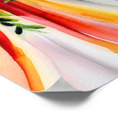 Lebhafter Sonnenuntergang, Bridal Cascading Bouque Poster (Ecke)