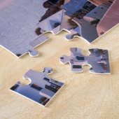 Lebhafter Sonnenuntergang in Oia, Santorin Puzzle (Seite)