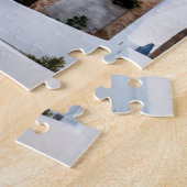 Lebhafter Sonnenuntergang in Santorini Griechenlan Puzzle (Seite)