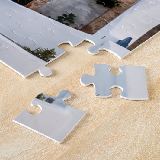 Lebhafter Sonnenuntergang in Santorini Griechenlan Puzzle (Seite)