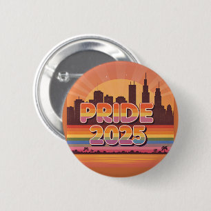 Lebhafter Sonnenuntergang - Stadtbezirk 2025 Button