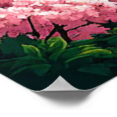 Lebhafter Sonnenuntergang über Meereswellen Poster (Ecke)