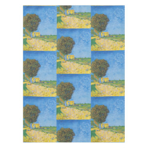 Lebhafter sonniger Weg & Gelbes Haus von Van Gogh Tischdecke