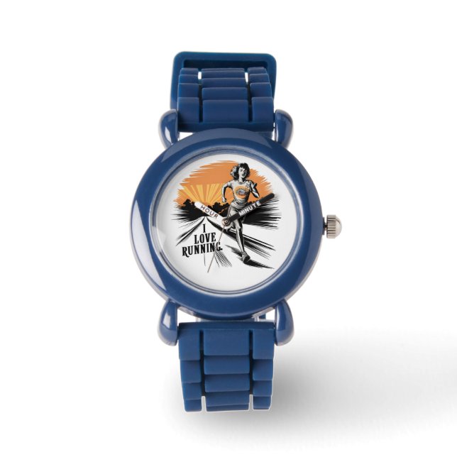 Lebhafter Spritzer I-Liebe Armbanduhr (Vorderseite)