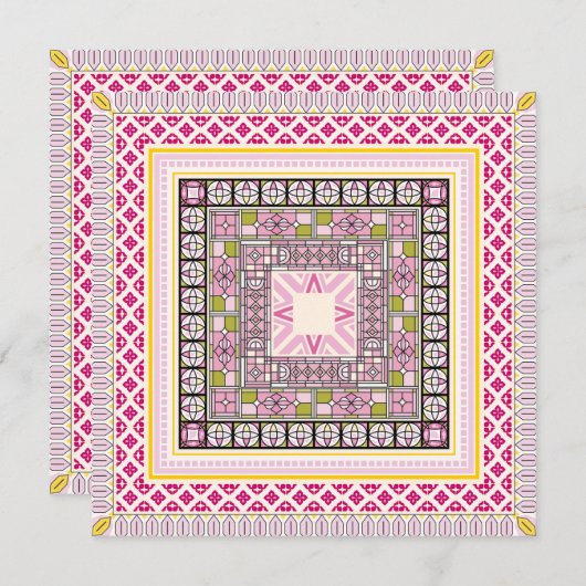 Lebhafter Stil Einladung (Vorne/Hinten)