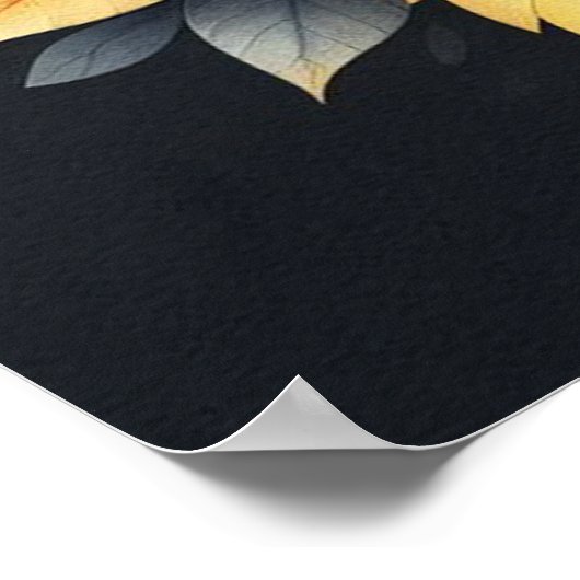 Lebhafter stilisierter Herbstleaves-Erntedank Poster (Ecke)