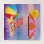 Lebhafter Strand Puzzle (Horizontal)