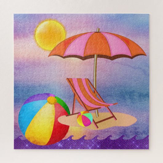 Lebhafter Strand Puzzle (Vertikal)