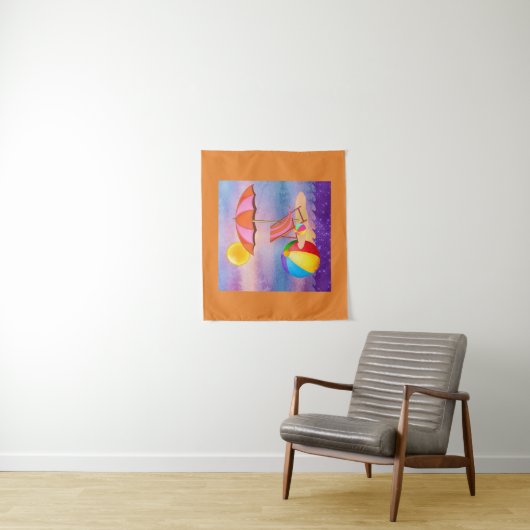 Lebhafter Strand Wandteppich (Beispiel)