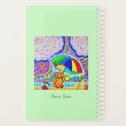 Lebhafter Stranddogplaner Planer (Rückseite)