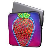 Lebhafter Strawberry Neon! Laptopschutzhülle (Vorderseite Links)