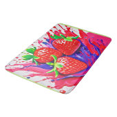 Lebhafter Strawberry Splash Badematte (Schrägansicht)