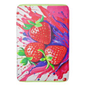 Lebhafter Strawberry Splash Badematte (Vorderseite Vertikal)