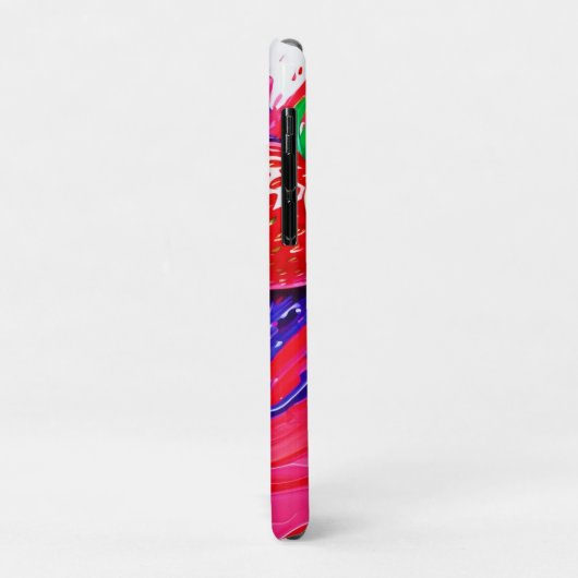 Lebhafter Strawberry Splash Case-Mate iPhone Hülle (Hinten/Links)