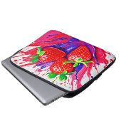Lebhafter Strawberry Splash Laptopschutzhülle (Vorne Knopf)