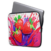 Lebhafter Strawberry Splash Laptopschutzhülle (Vorderseite Links)