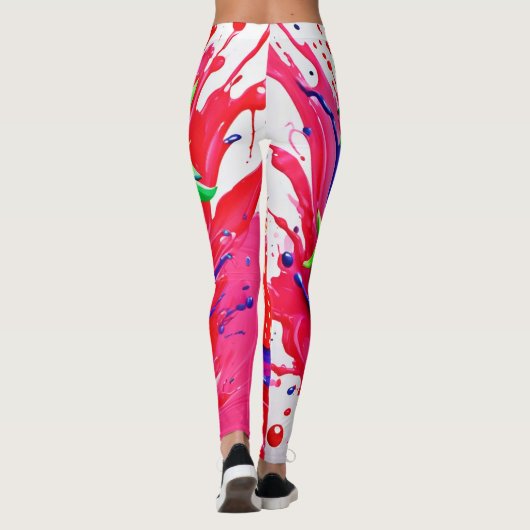 Lebhafter Strawberry Splash Leggings (Rückseite)