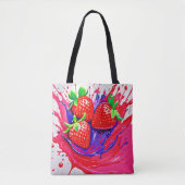 Lebhafter Strawberry Splash Tasche (Vorderseite)